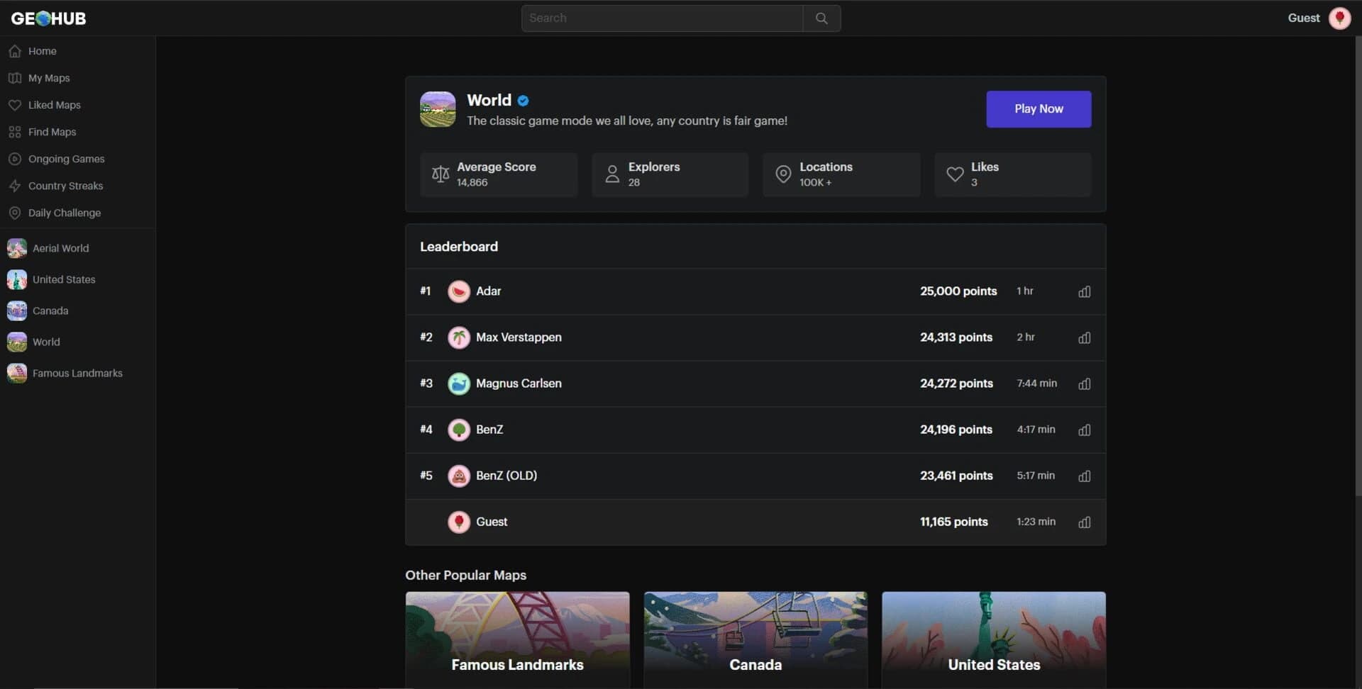 GeoHub screenshot 2