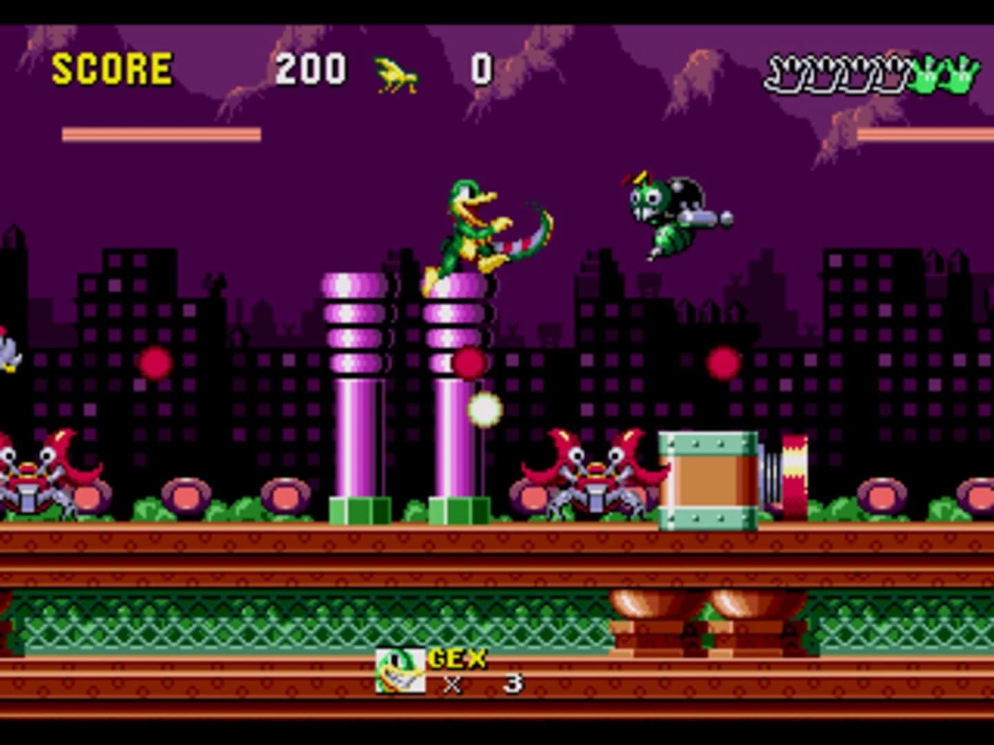 Gex the Gecko in Sonic the Hedgehog screenshot 2