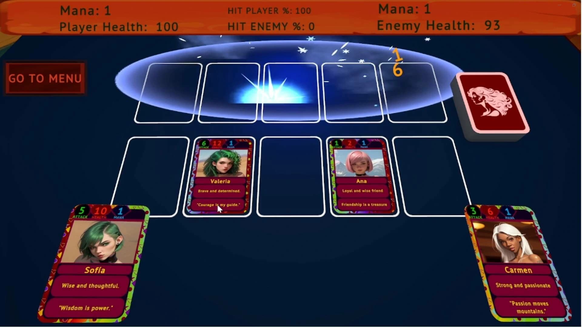 Girl Card Battle screenshot 1