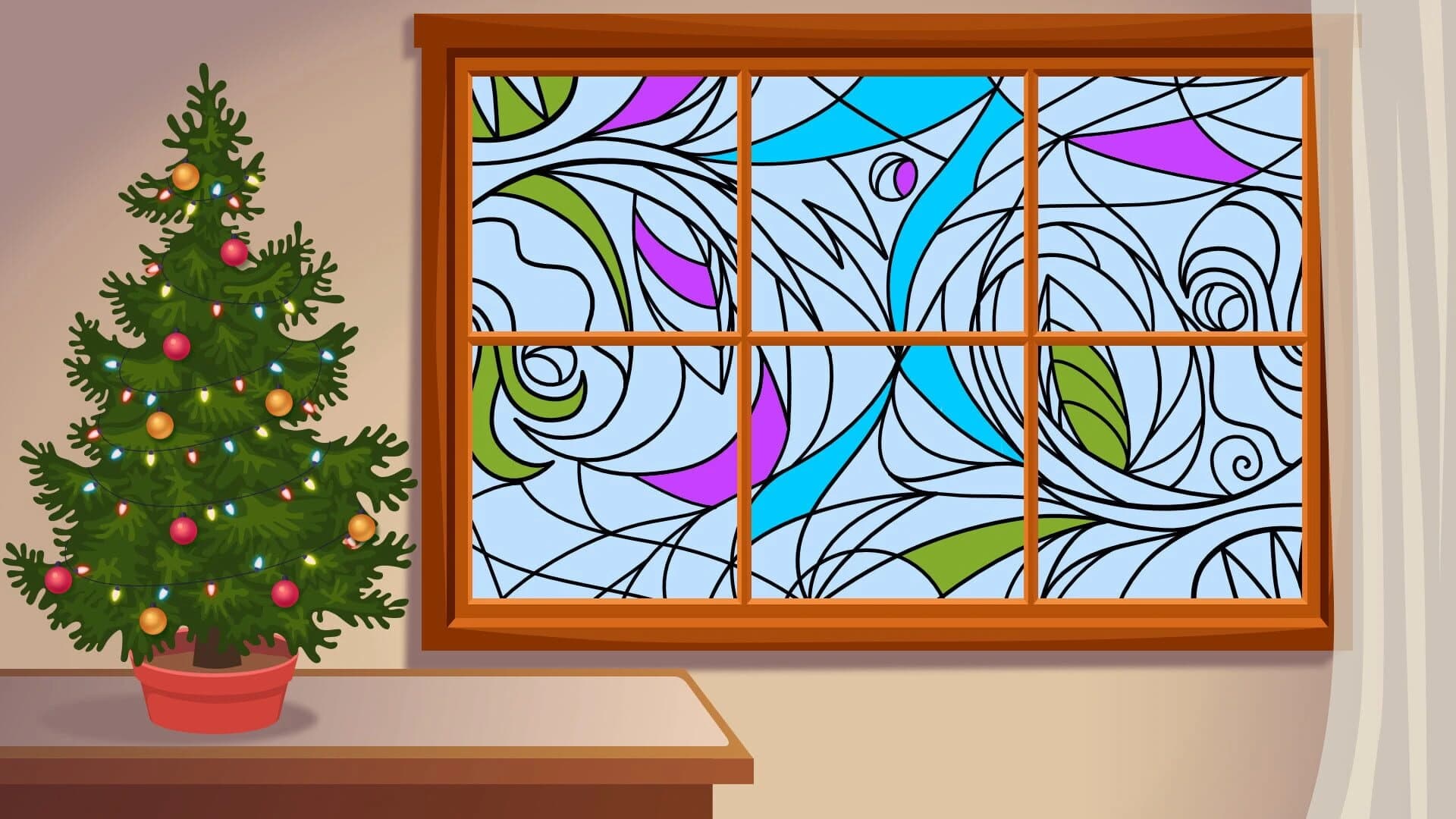 Glass Painting: Winter Art screenshot 2