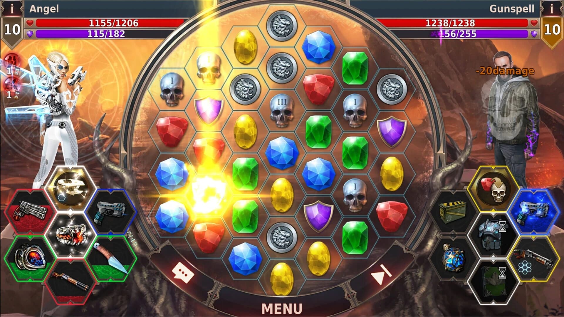 Gunspell 2: Match 3 Puzzle RPG screenshot 2