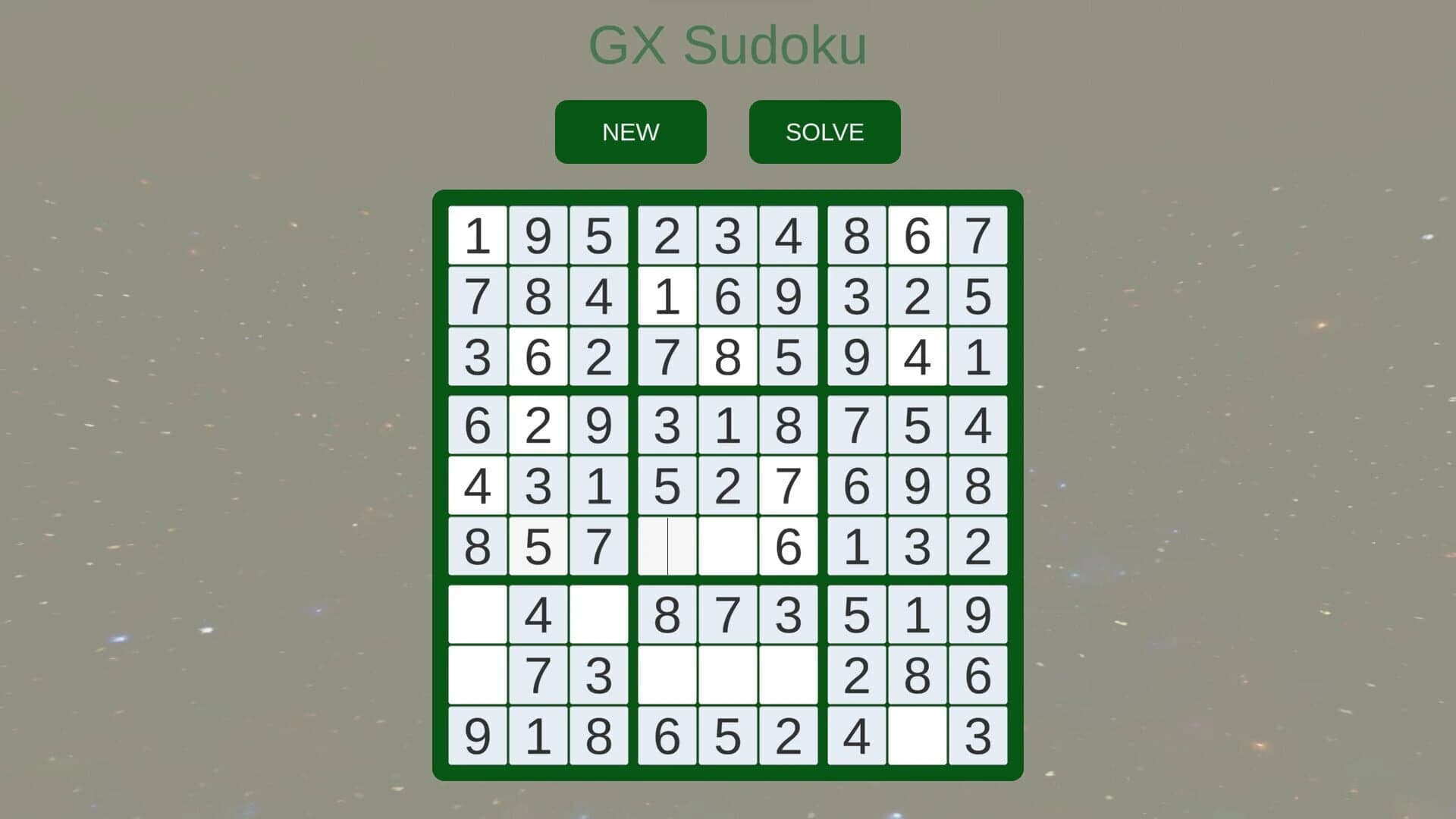GX Sudoku screenshot 1