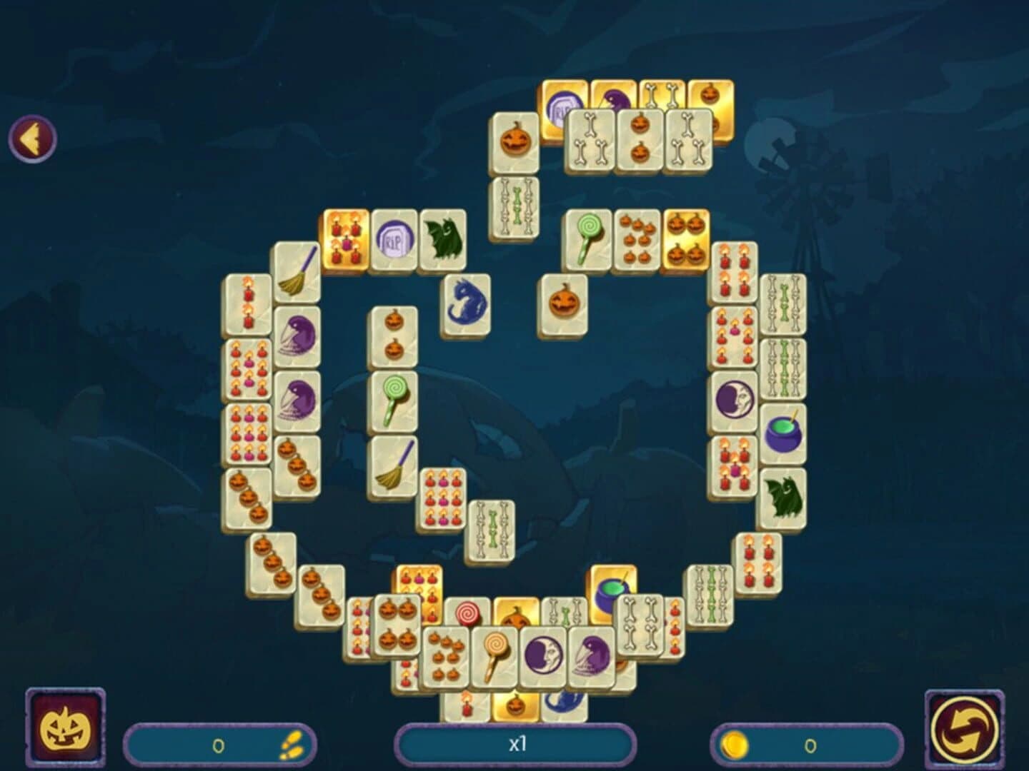 Halloween Night Mahjong screenshot 2