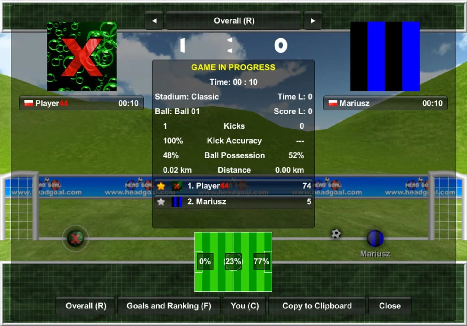 Head Goal: Soccer Online screenshot 2