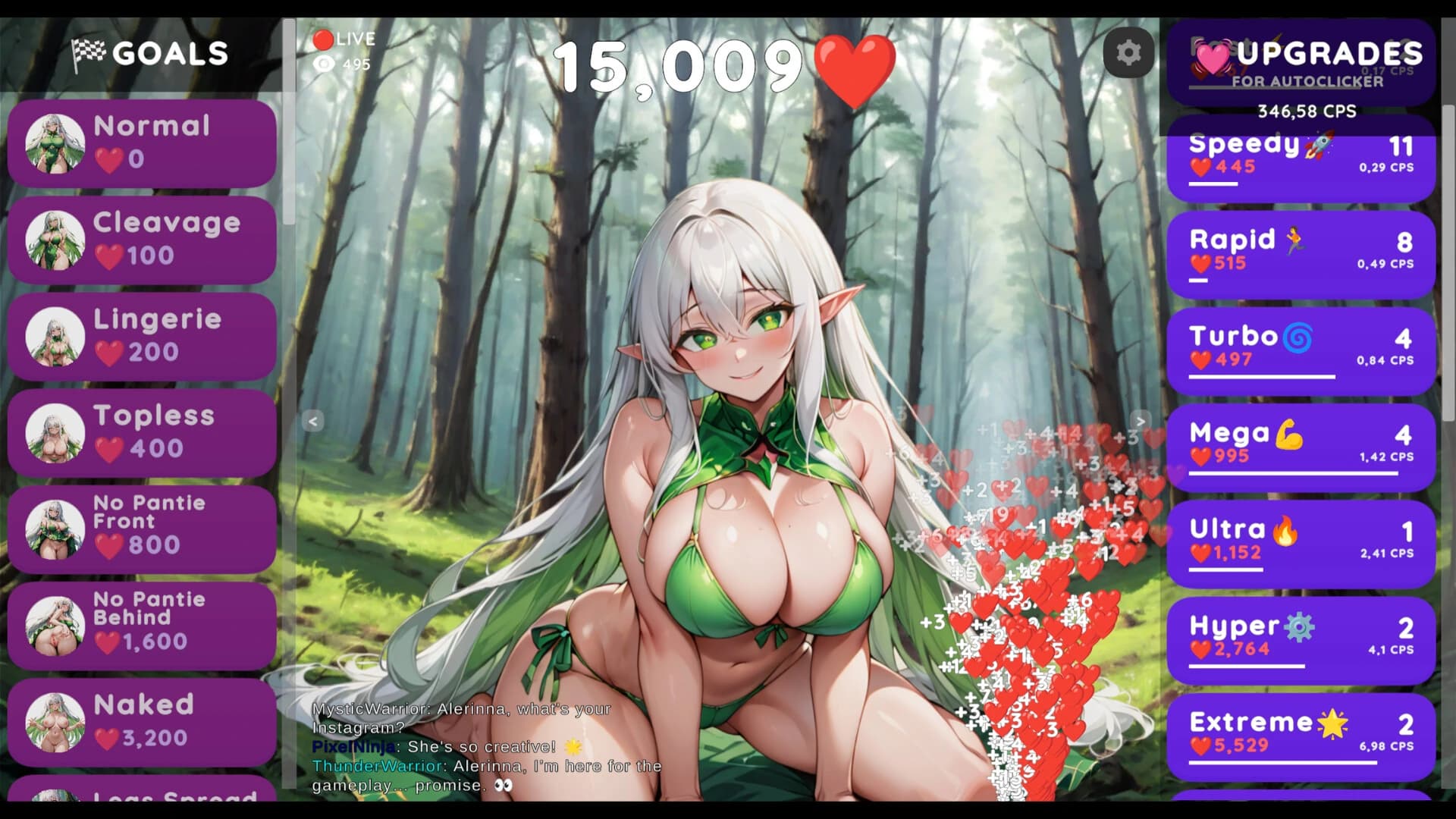 Hentai Clicker: Alerinna Is Streaming screenshot 3