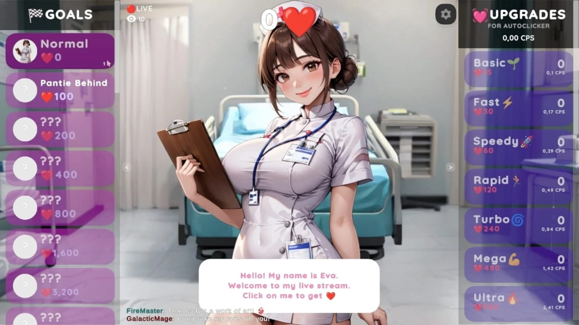 Hentai Clicker: Eva Is Streaming screenshot 1