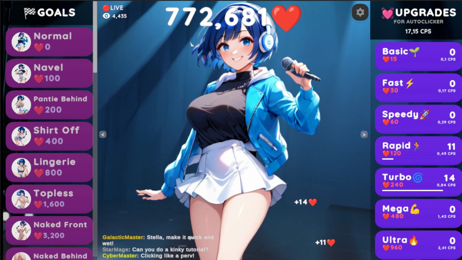 Hentai Clicker: Stella Is Streaming screenshot 2