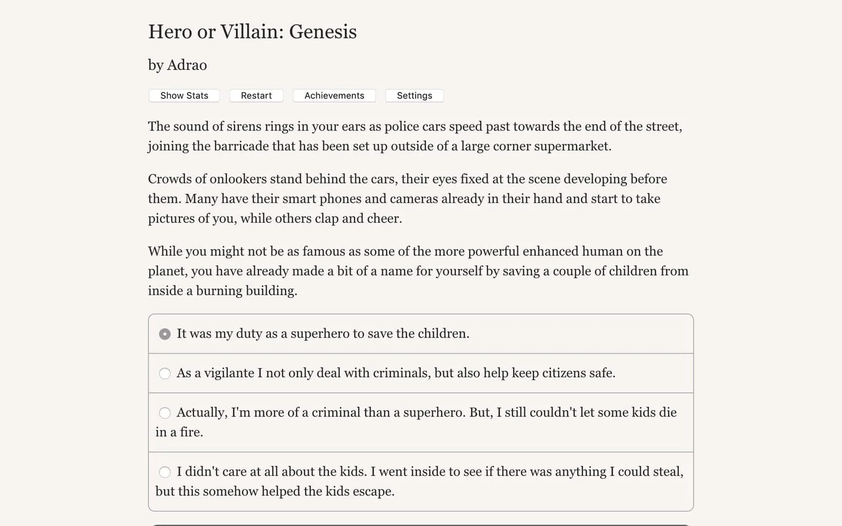 Hero or Villain: Genesis screenshot 1