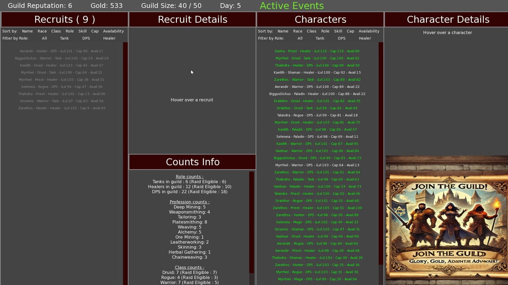 Heroes' Call: A Casual Mmo Guild Sim screenshot 5