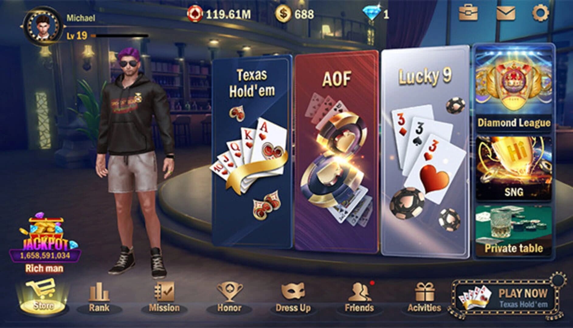 Hi Poker 3D: Texas Holdem screenshot 2