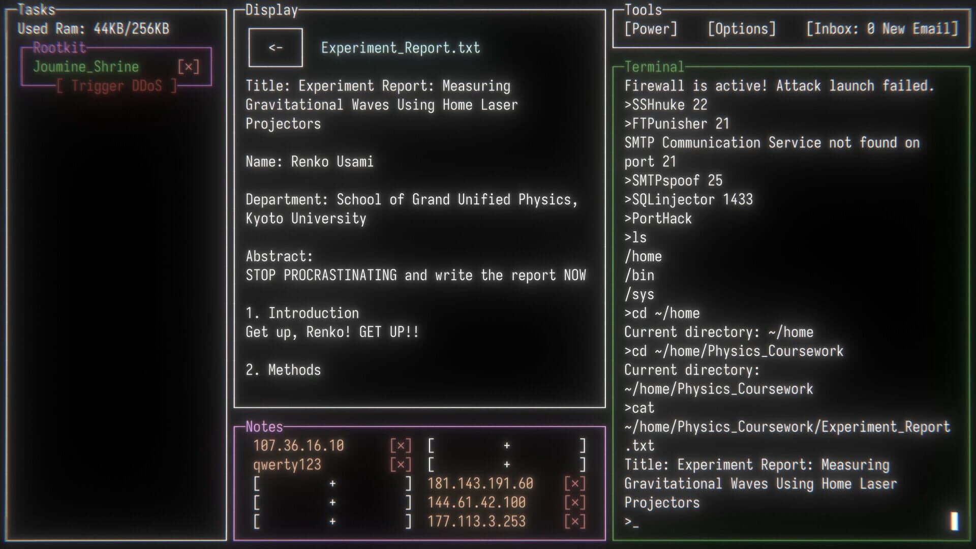 Hifuu OS: Hack Into the Barrier screenshot 5
