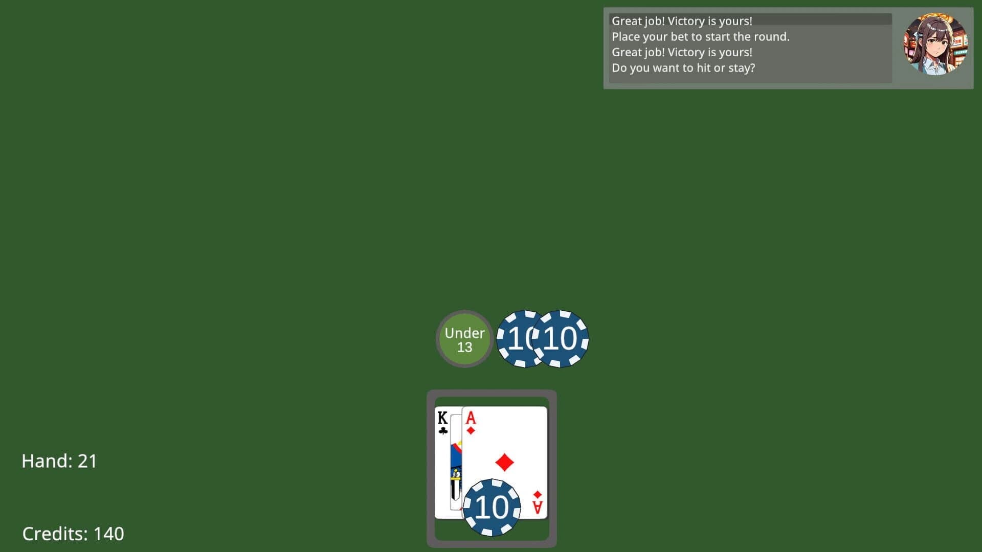 Hit and Stand Blackjack screenshot 1