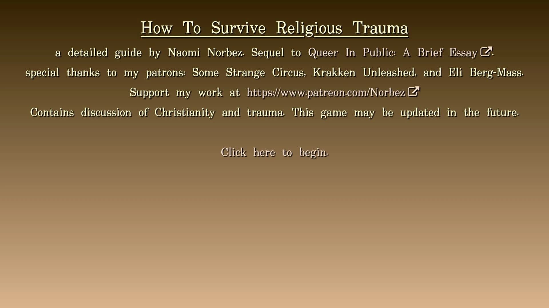 How to Survive Religious Trauma screenshot 1