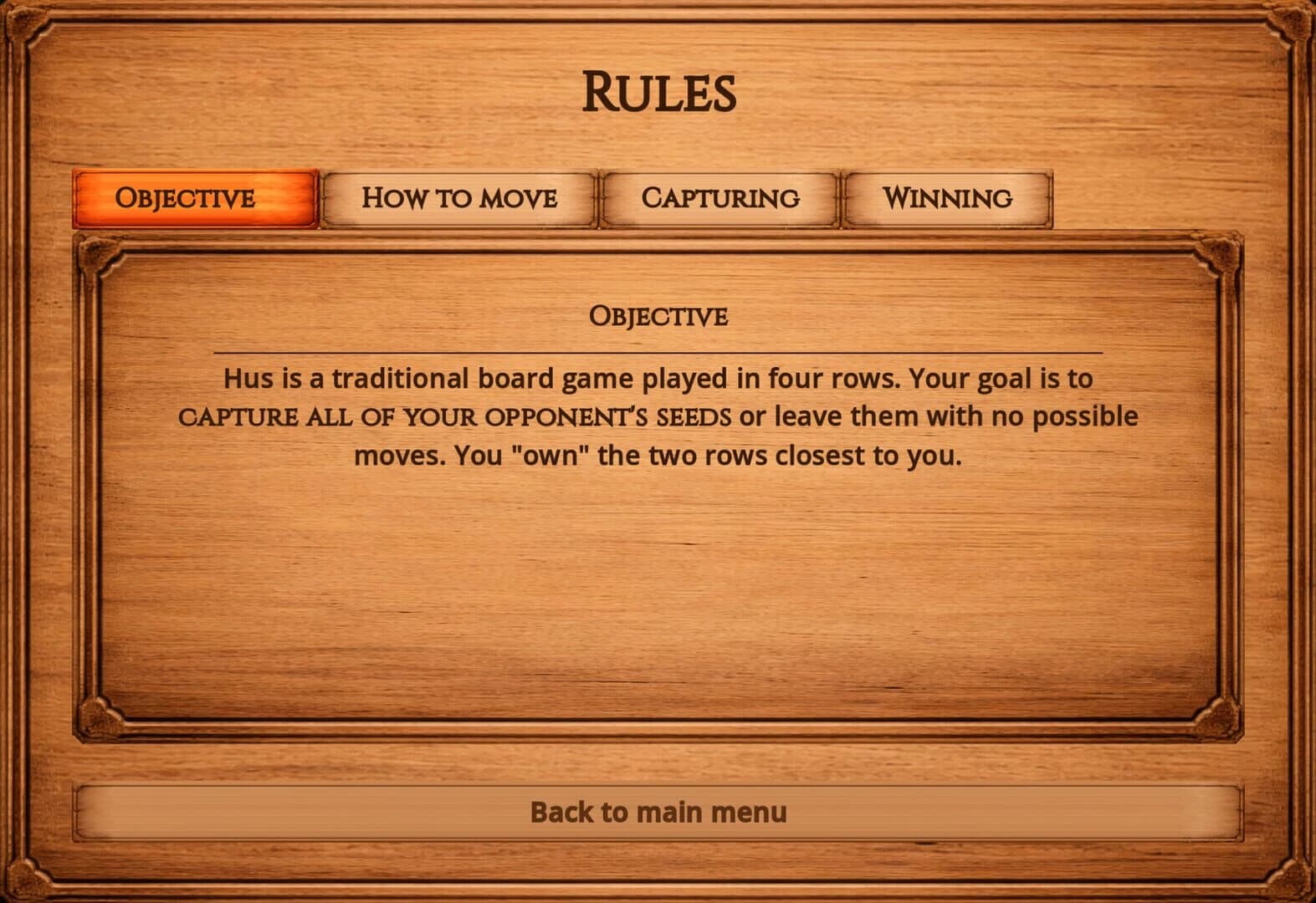 Hus: The 4-Row Mancala screenshot 4
