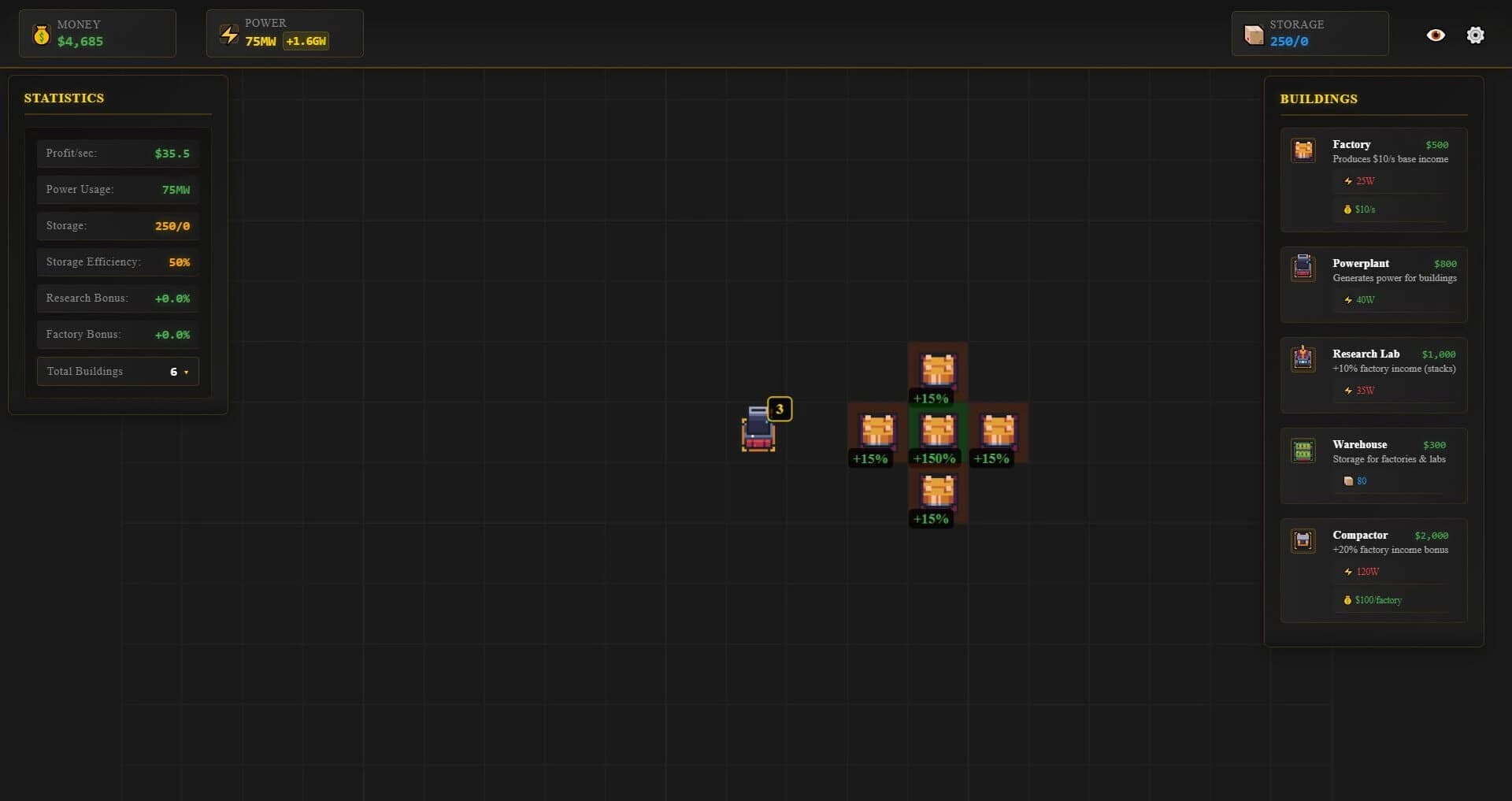 Idle Grid screenshot 1