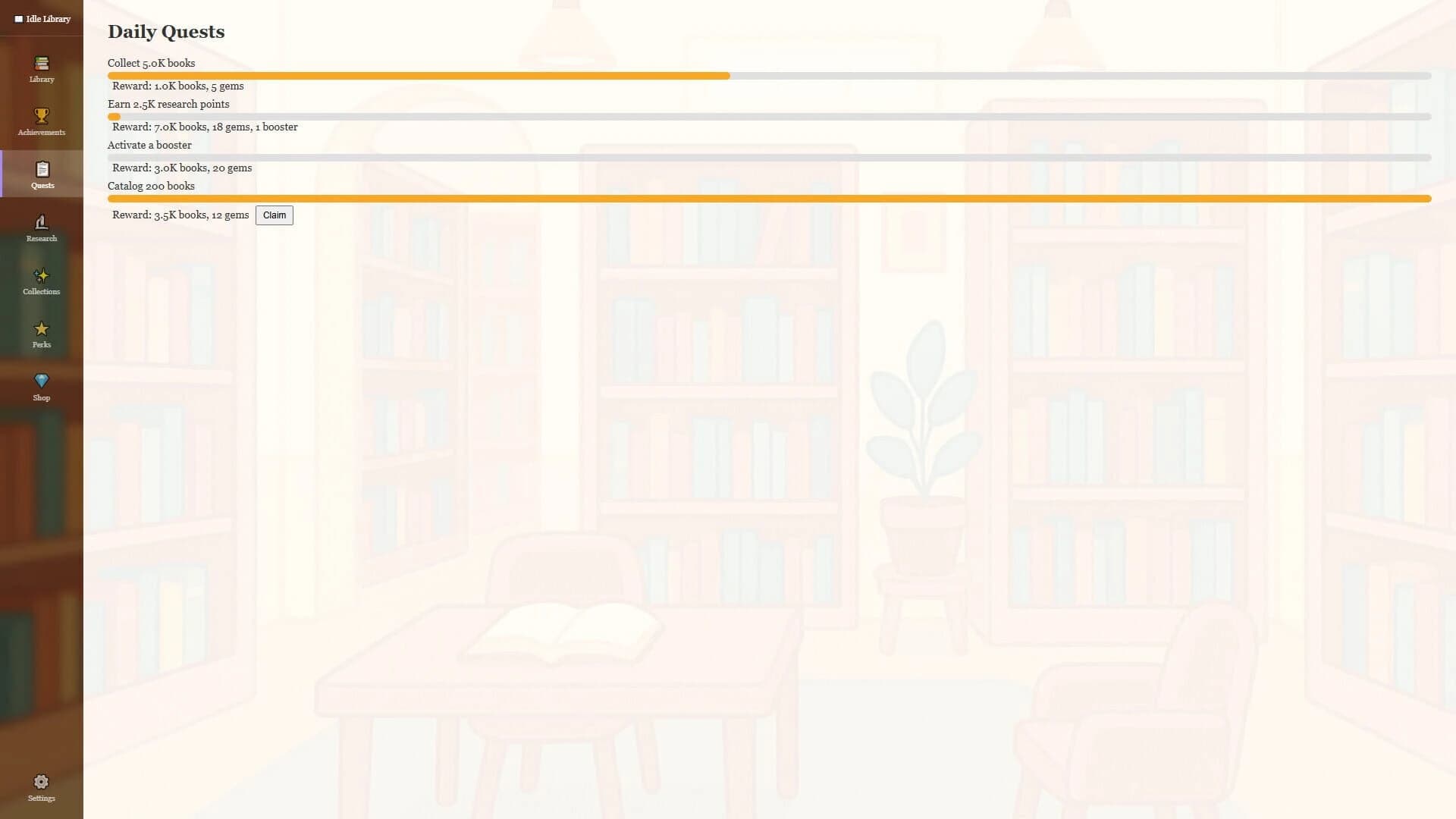 Idle Library screenshot 3