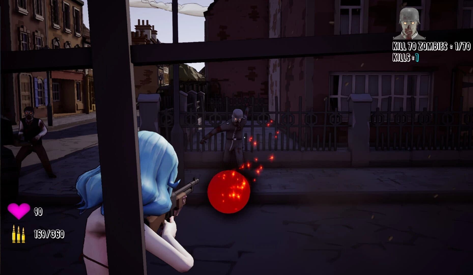 Inglorious Waifu VS Nazi Zombies screenshot 3