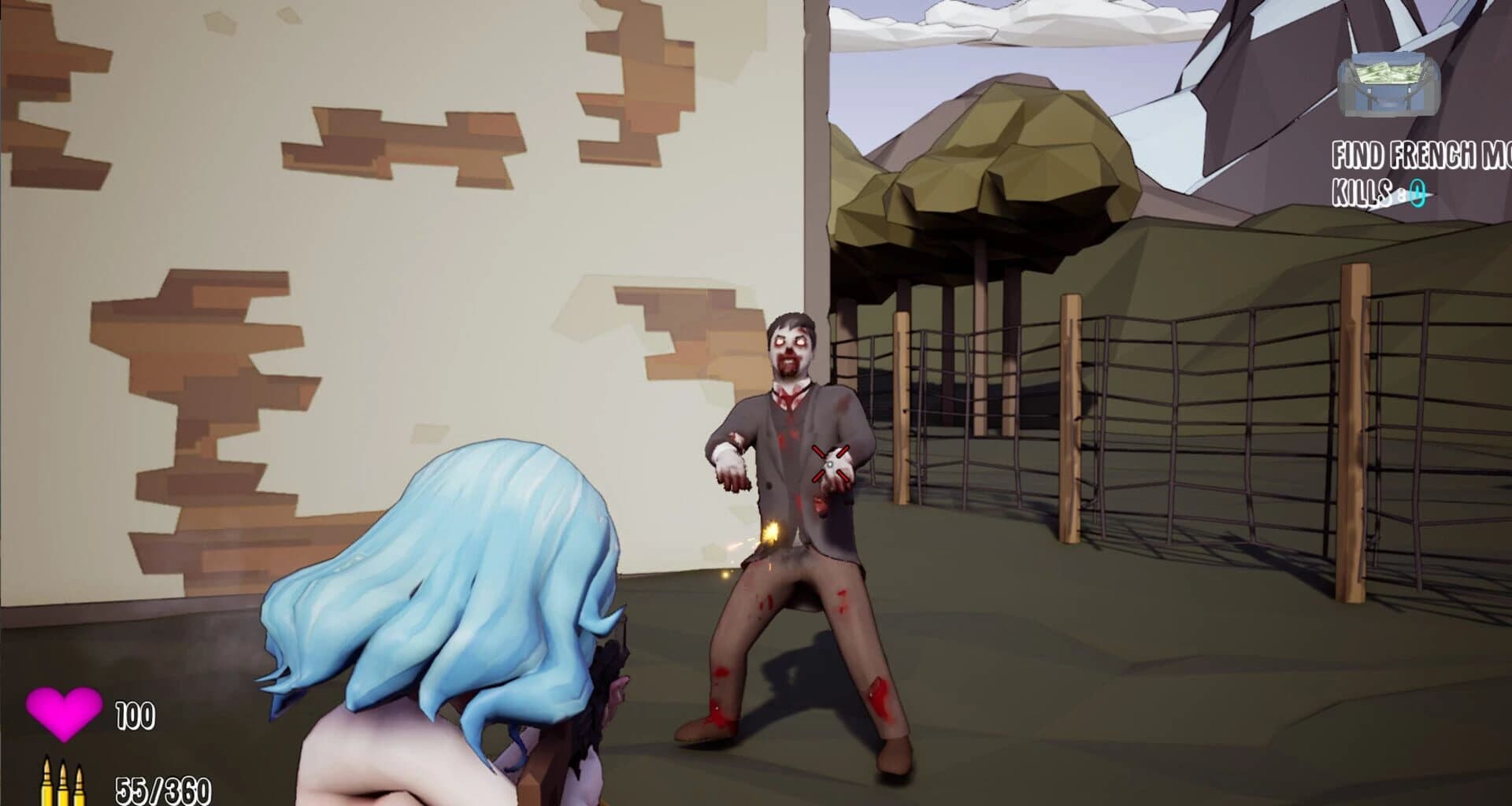 Inglorious Waifu VS Nazi Zombies screenshot 2