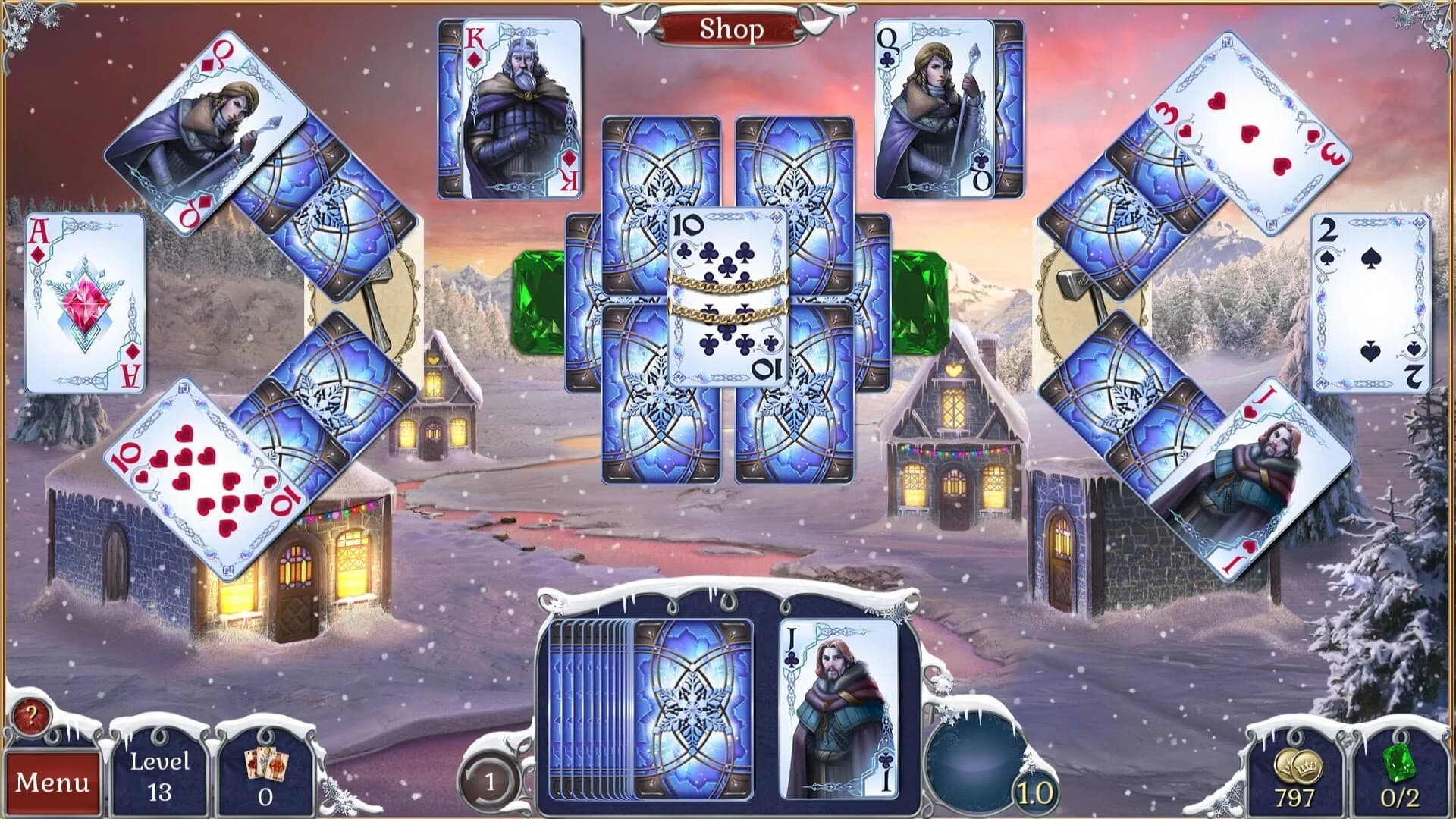 Jewel Match Solitaire Winterscapes screenshot 4