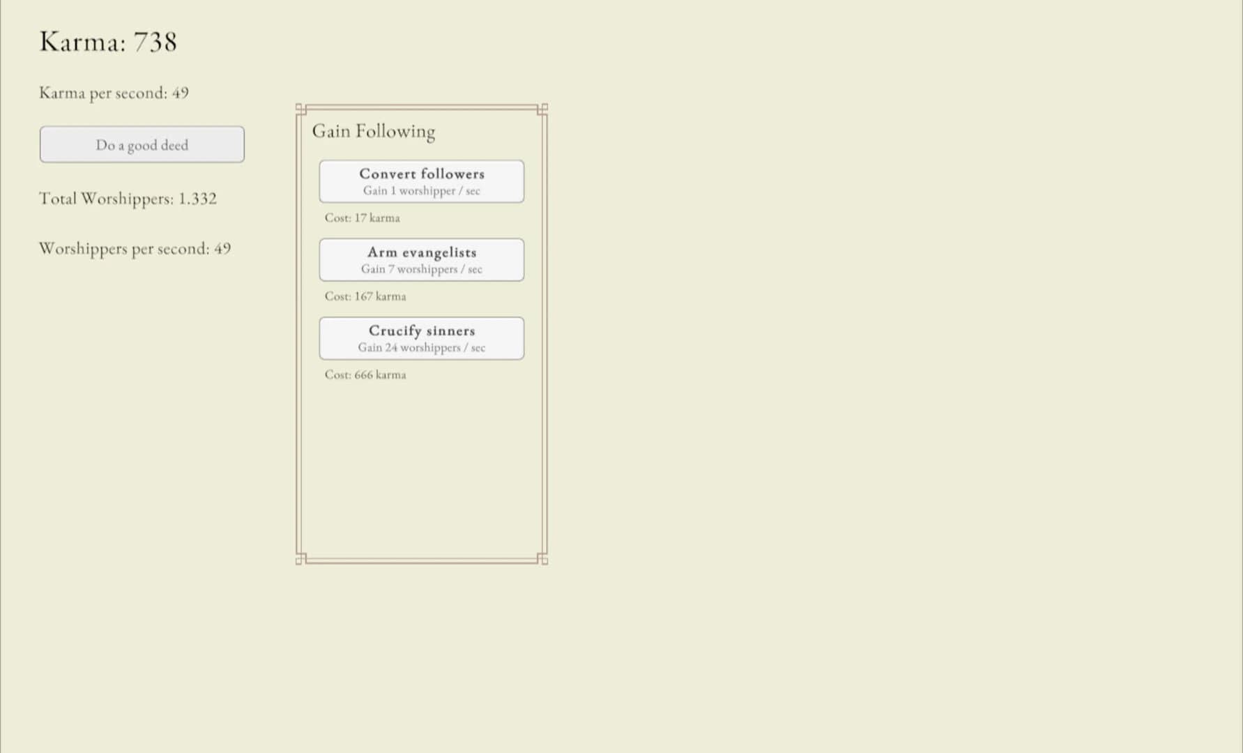 Karma Clicker screenshot 2