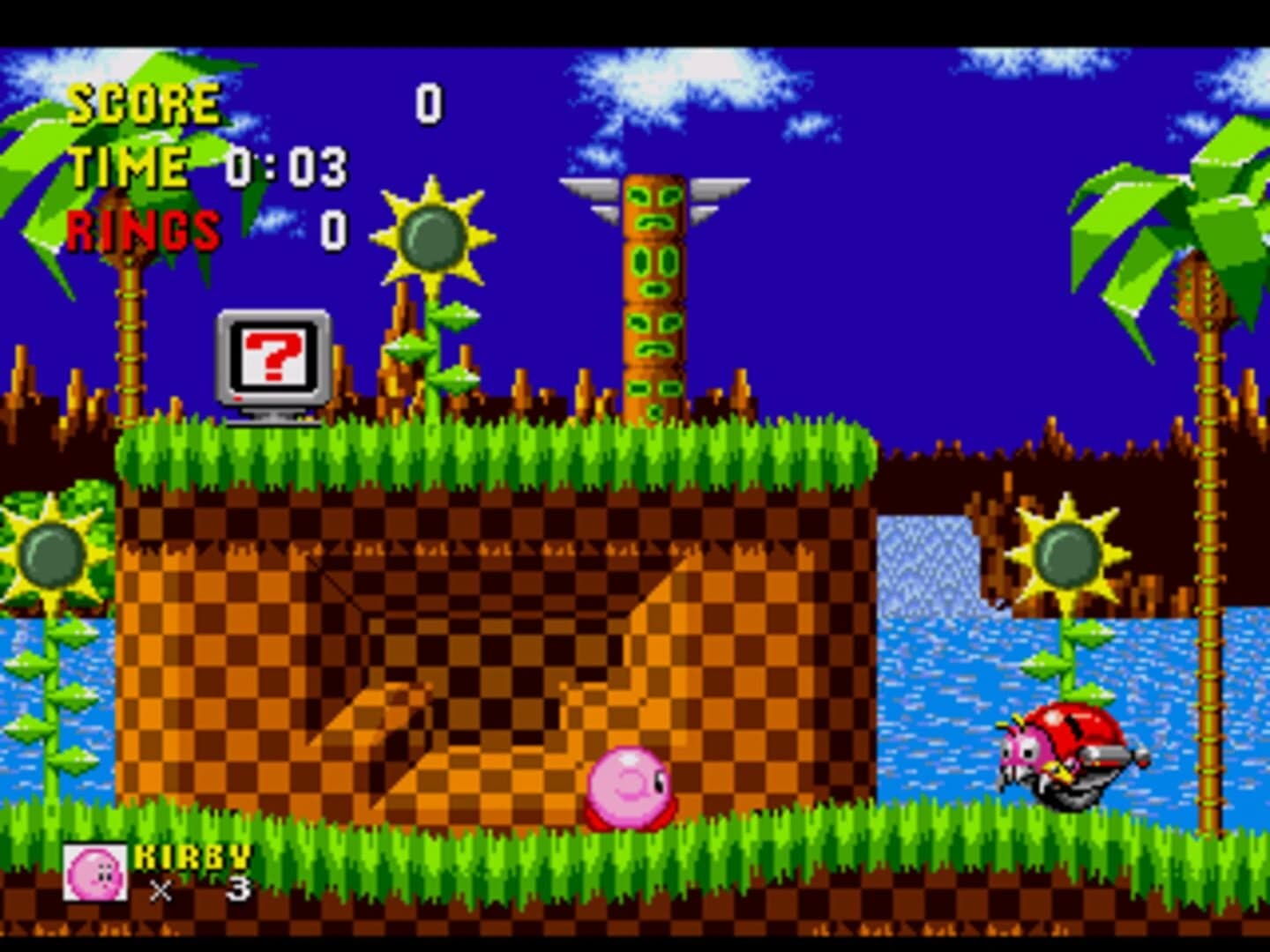 Kirby in Sonic the Hedgehog screenshot 3