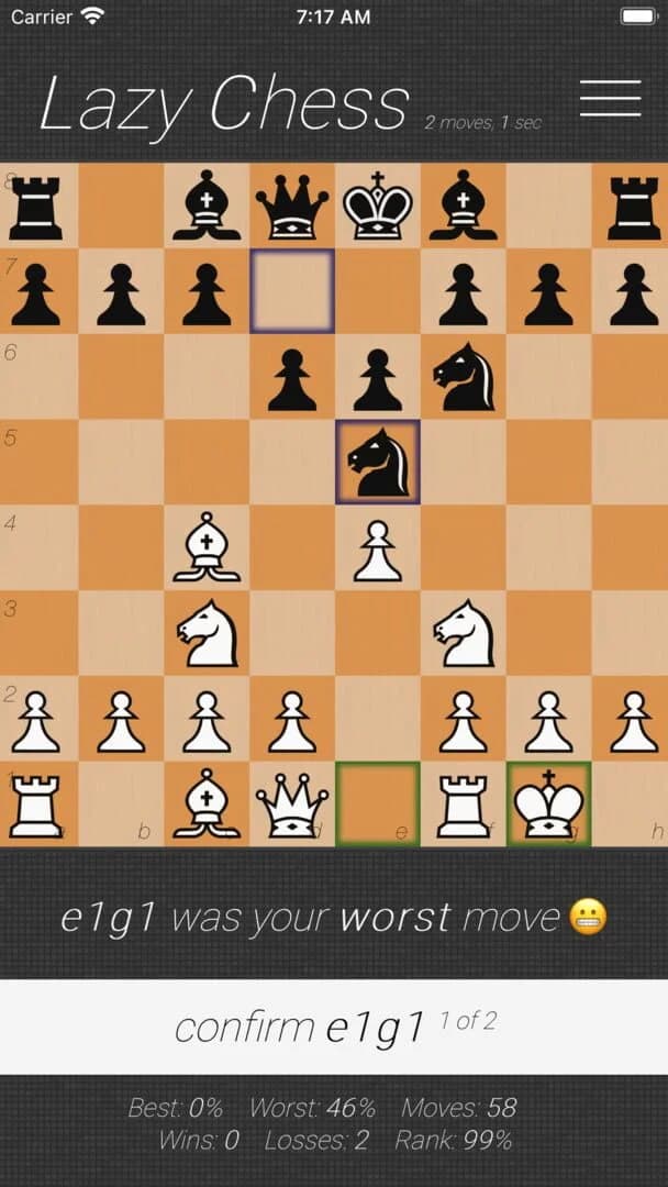 Lazy Chess screenshot 1
