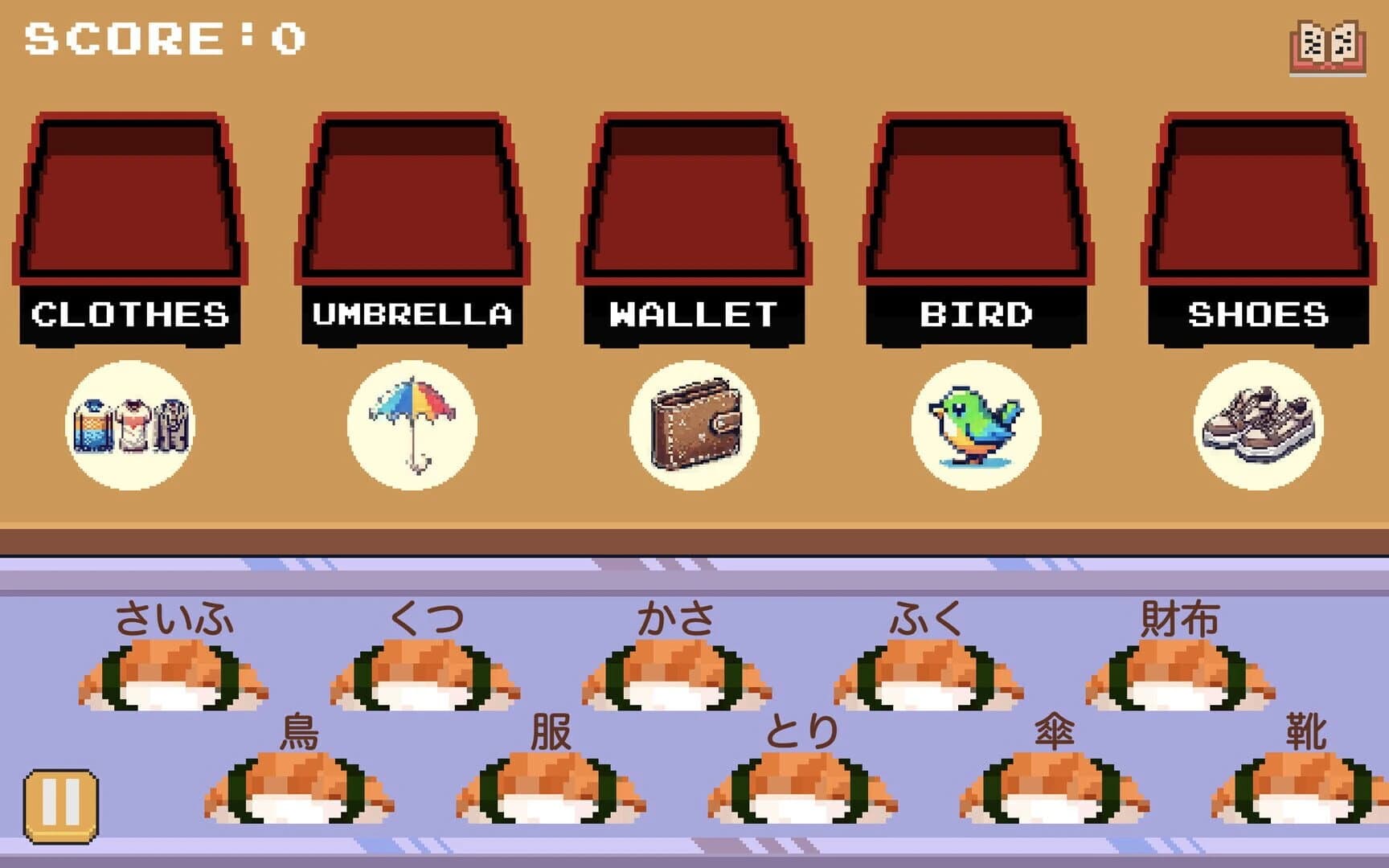 Learn Japanese Kana & Vocab with Sushi screenshot 1