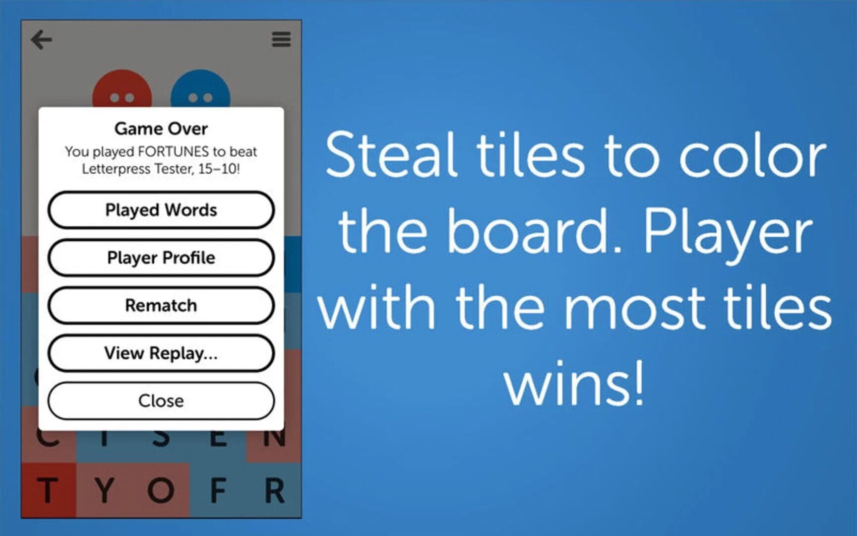 Letterpress: Word Game screenshot 1
