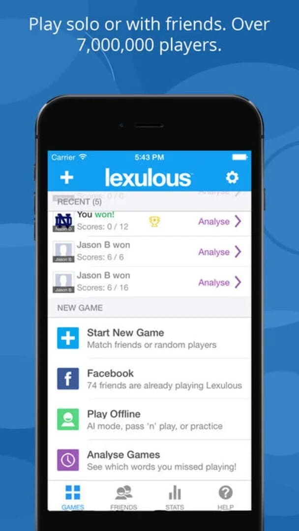 Lexulous Word Game screenshot 1