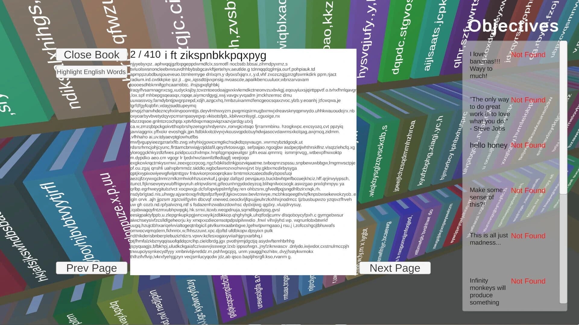 Library of Babel screenshot 3