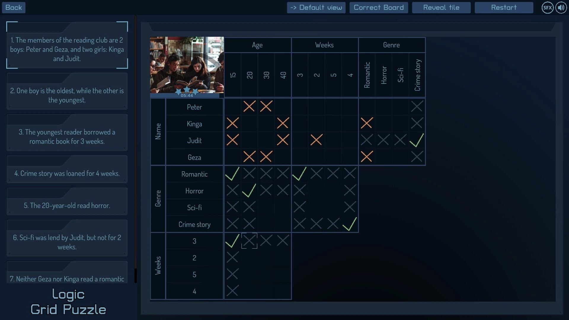 Logic Grid Puzzle screenshot 3