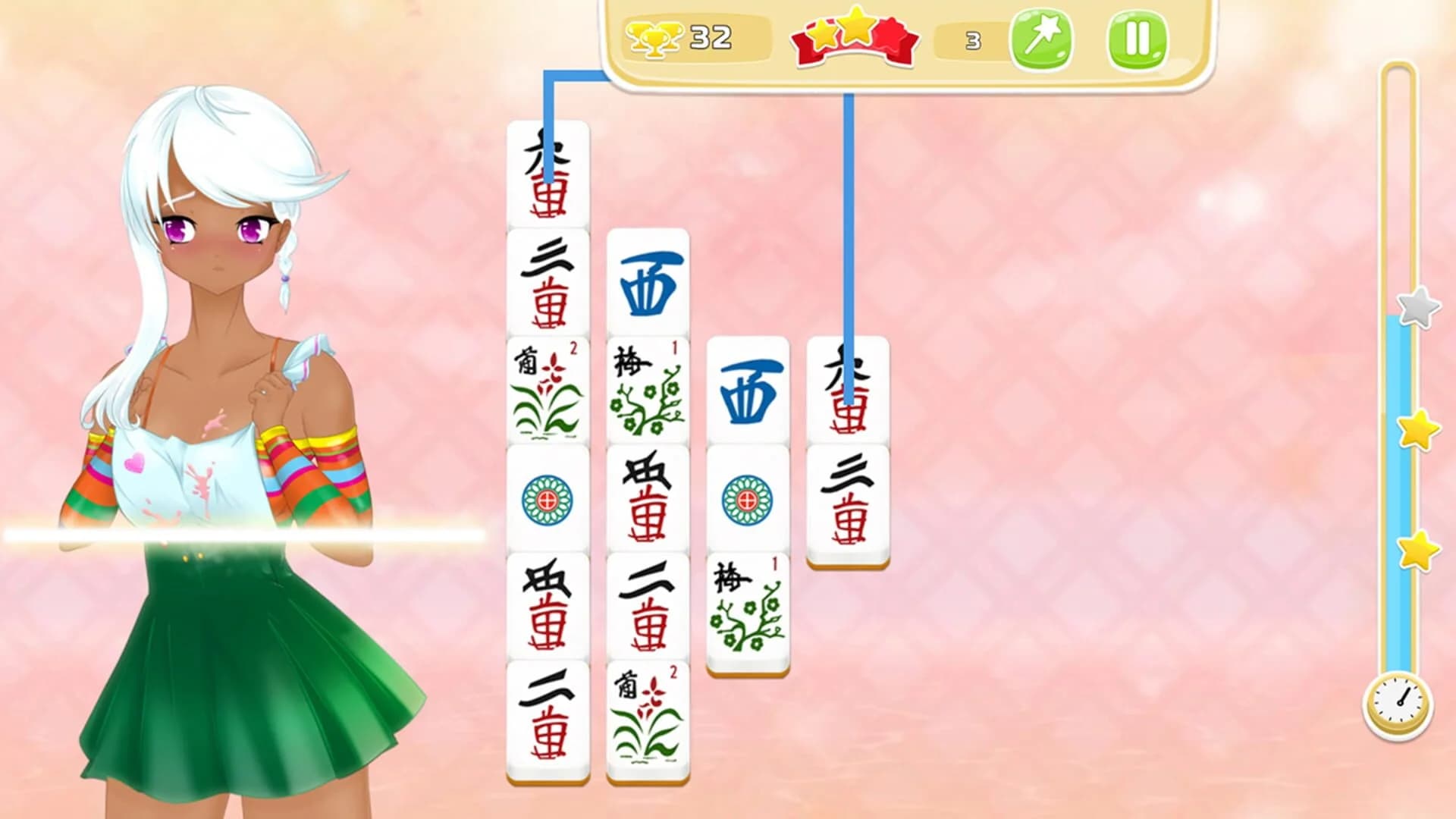 Mahjong Pretty Manga Girls screenshot 1