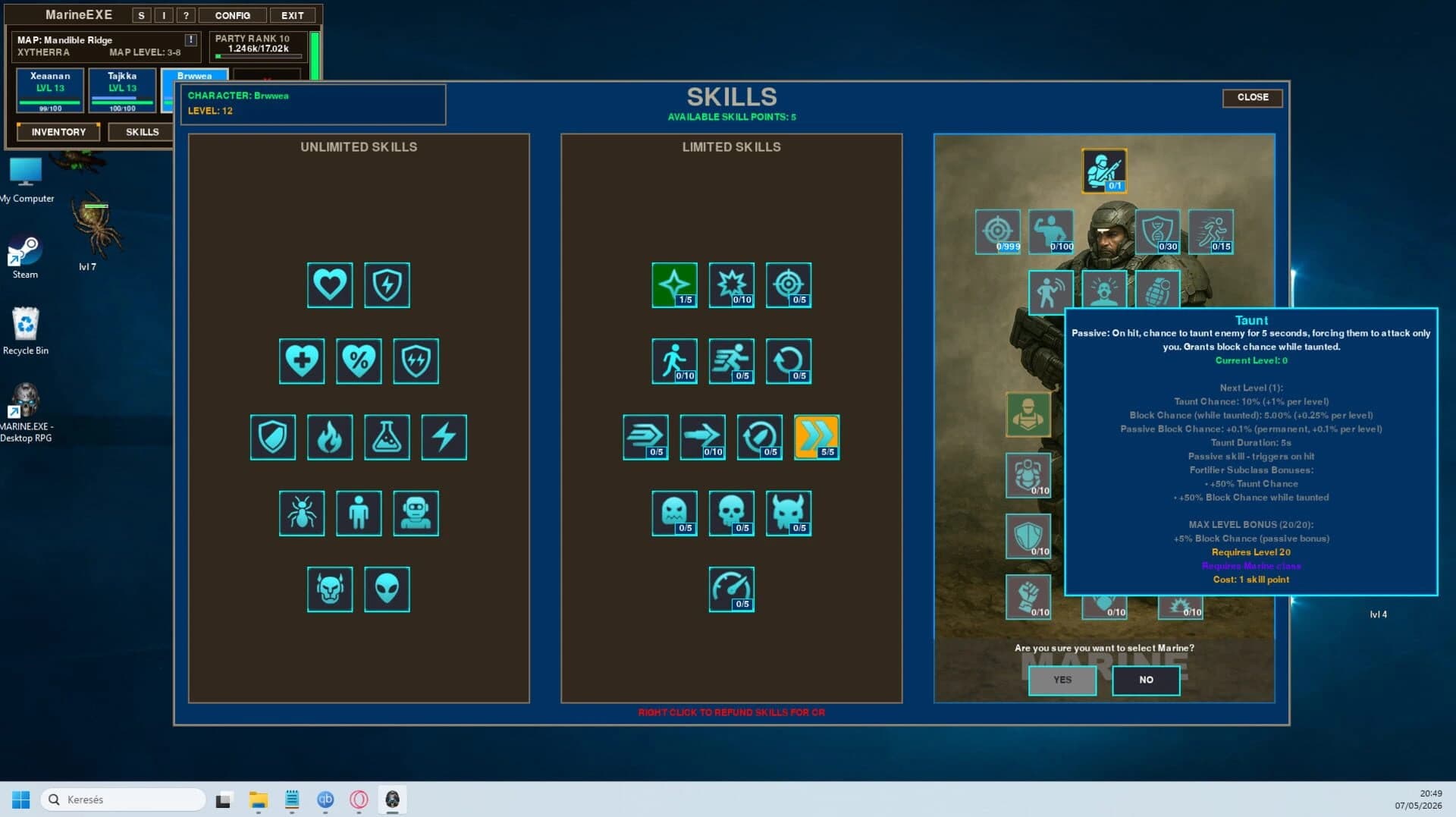 Marine.exe: Desktop RPG screenshot 4