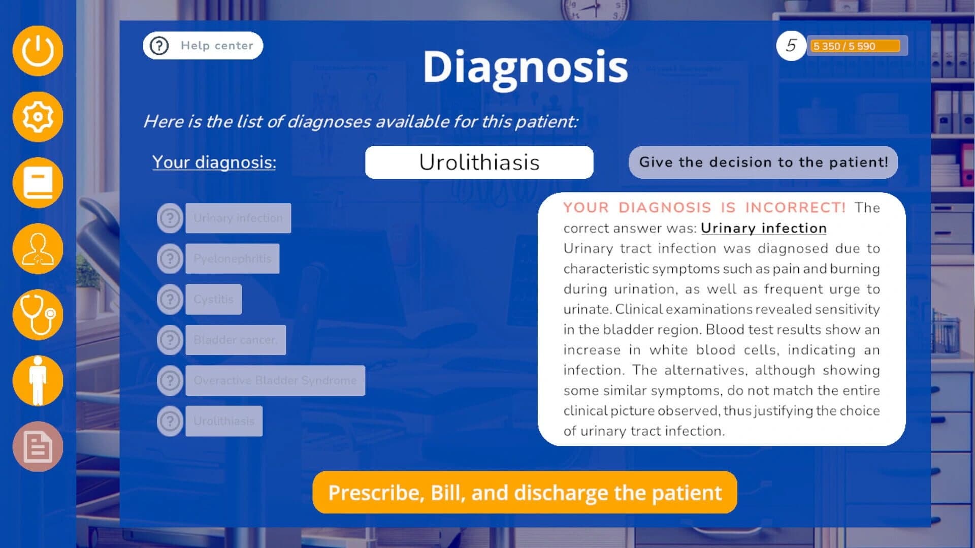 Medical Diagnostic Simulator screenshot 2