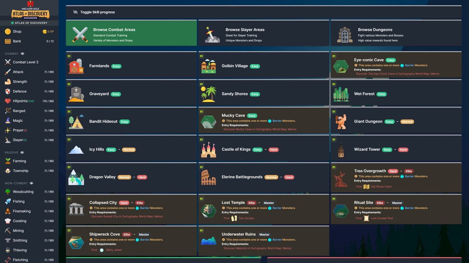 Melvor Idle: Atlas of Discovery screenshot 1