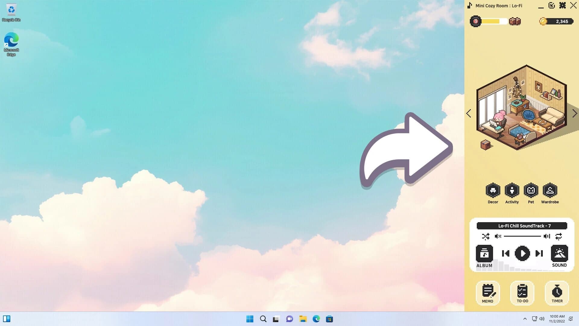 Mini Cozy Room: Lo-Fi screenshot 1