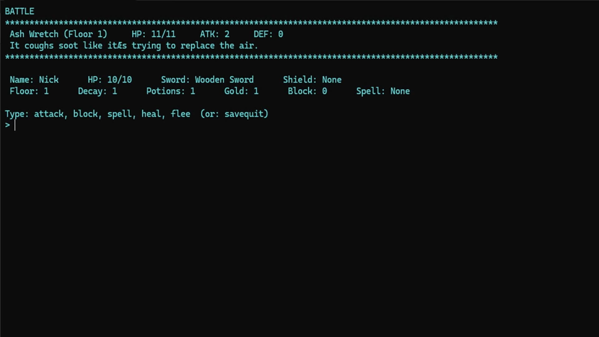 Nick's Text Adventure screenshot 2