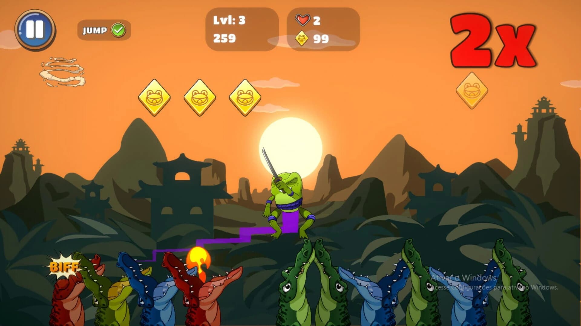 Ninja Frogs screenshot 1