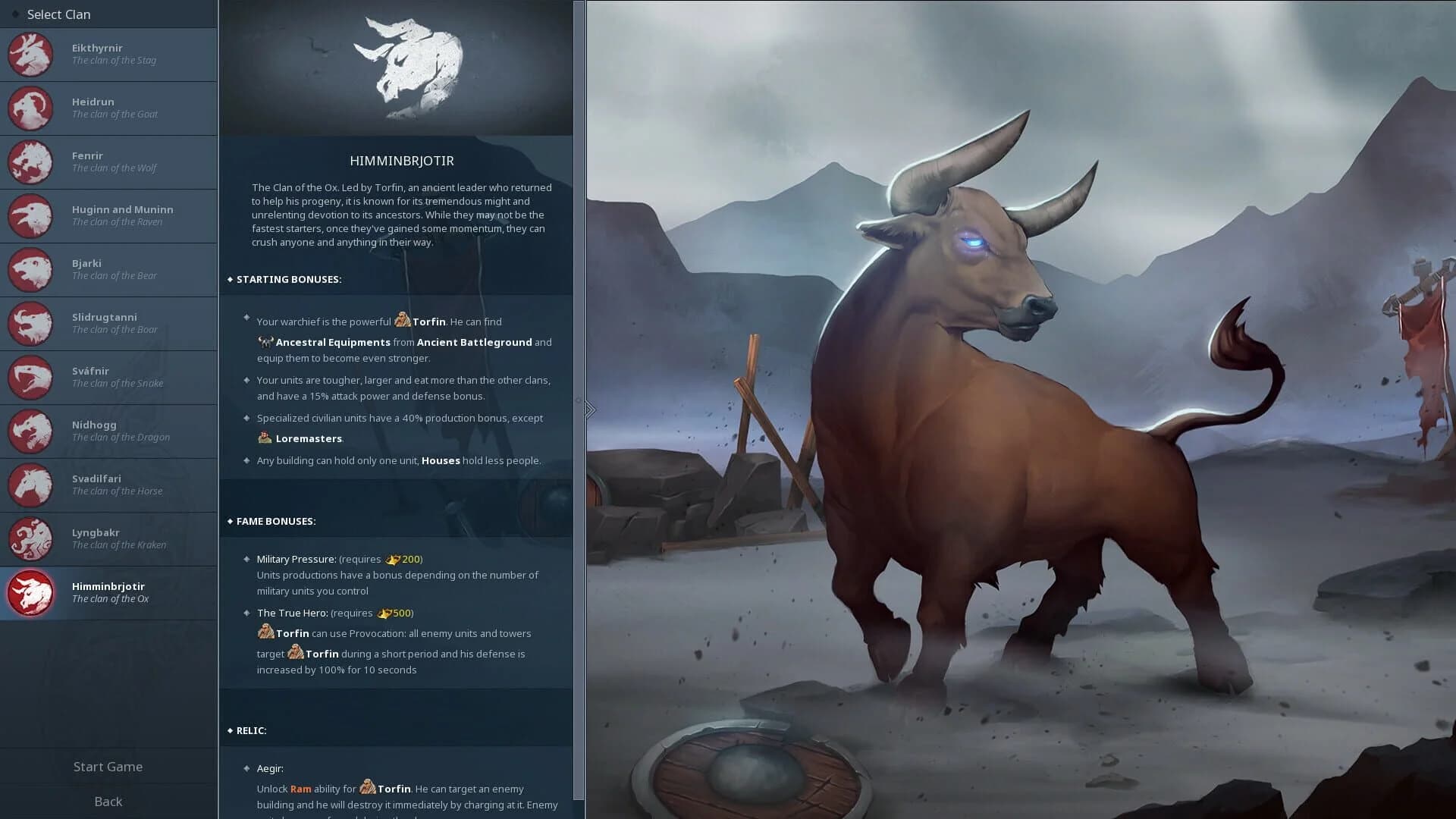 Northgard: Himminbrjotir, Clan of the Ox screenshot 1