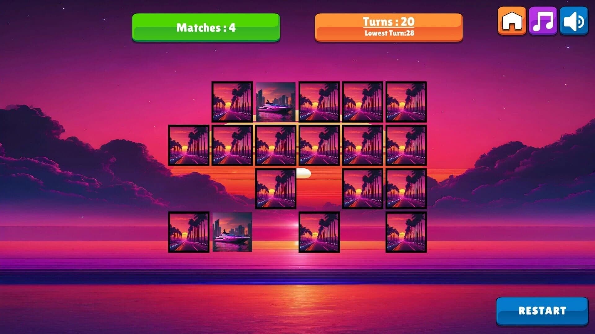 OG Memory: Synthwave Boats screenshot 5
