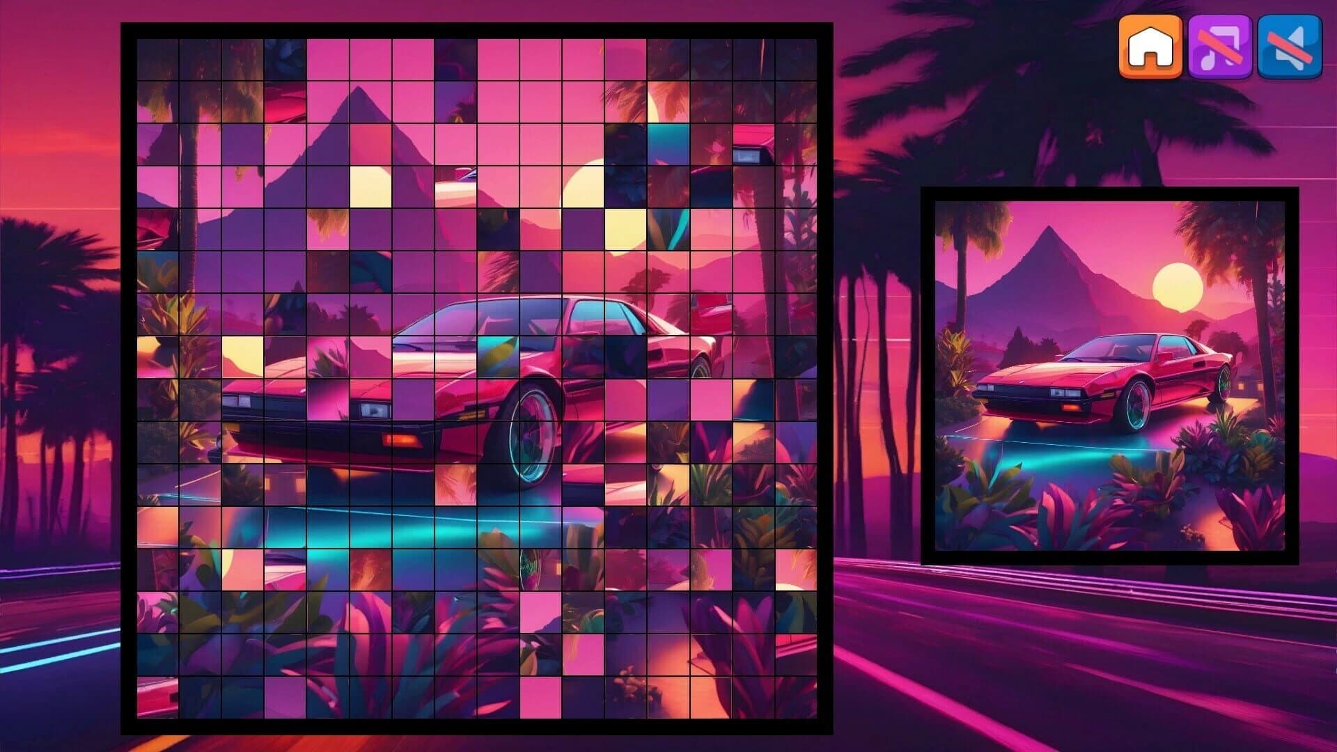 OG Puzzlers: Synthwave Cars screenshot 2