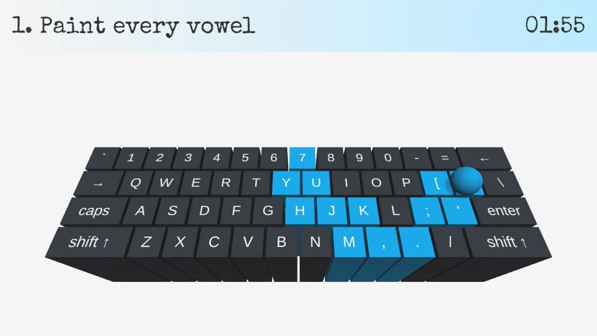 On Key Up: A Game for Keyboards screenshot 1
