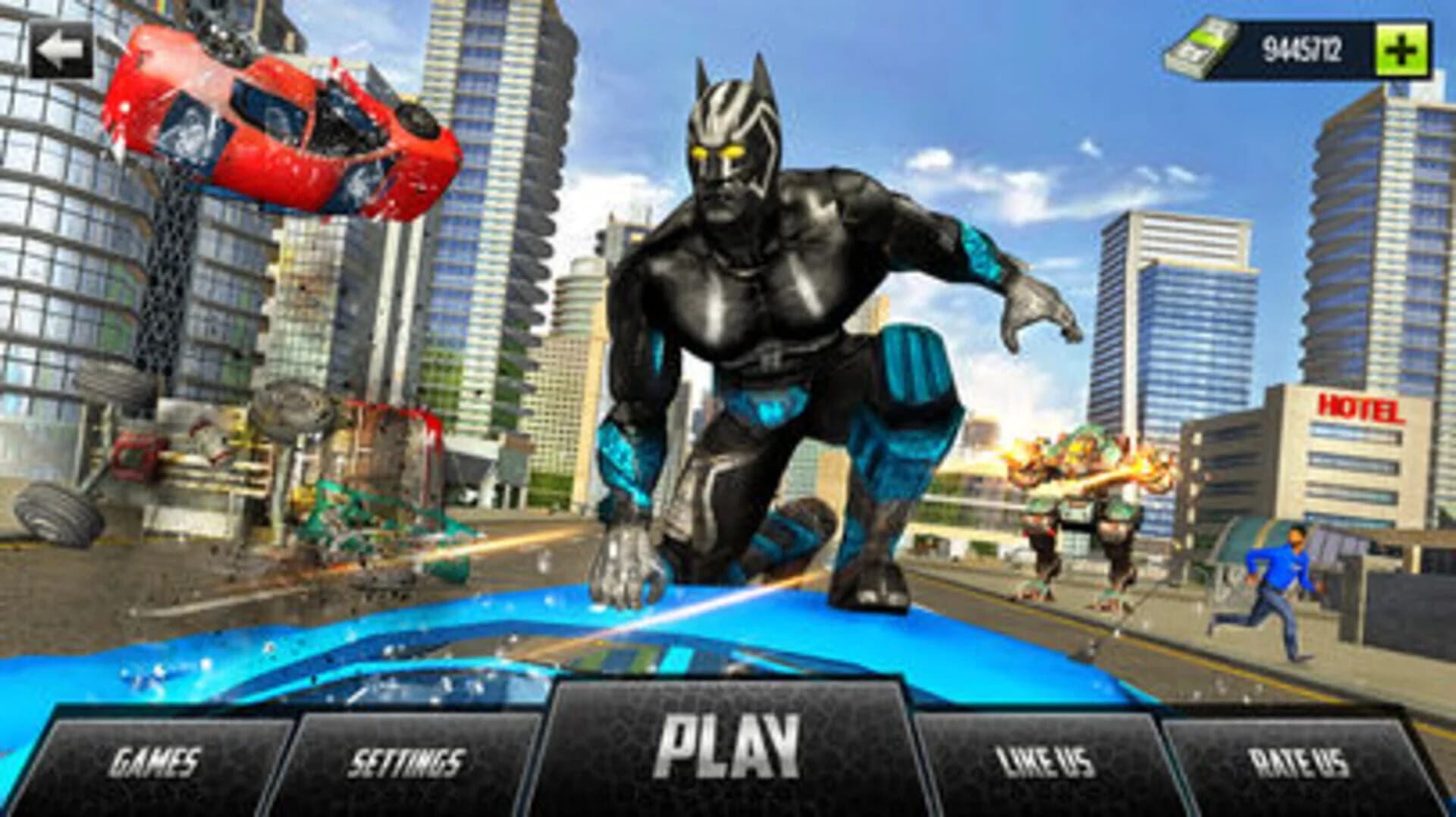 Panther Superhero City Battle screenshot 2