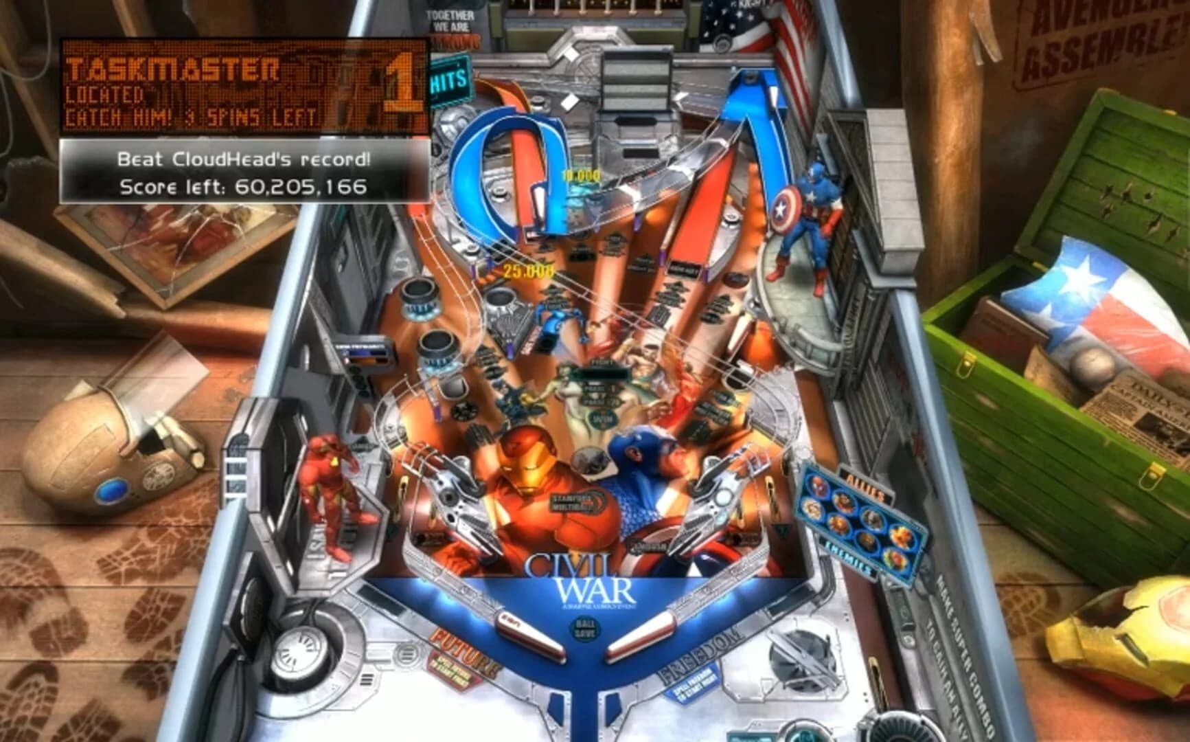 Pinball FX2: Marvel Civil War screenshot 2
