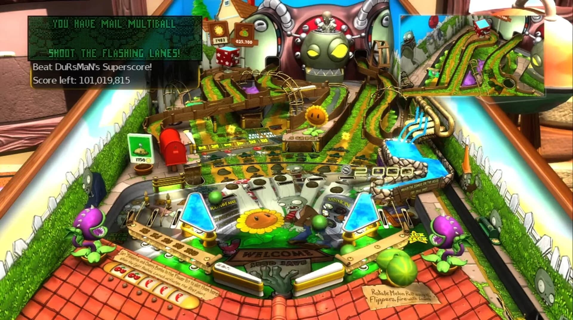 Pinball FX2: Plants vs. Zombies screenshot 2