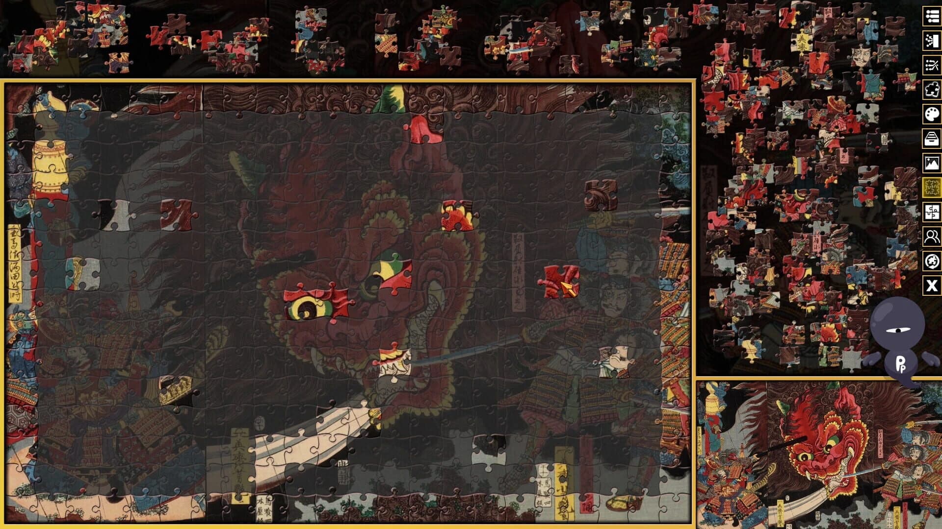Pixel Puzzles 3: Ukiyo-e Jigsaws screenshot 2