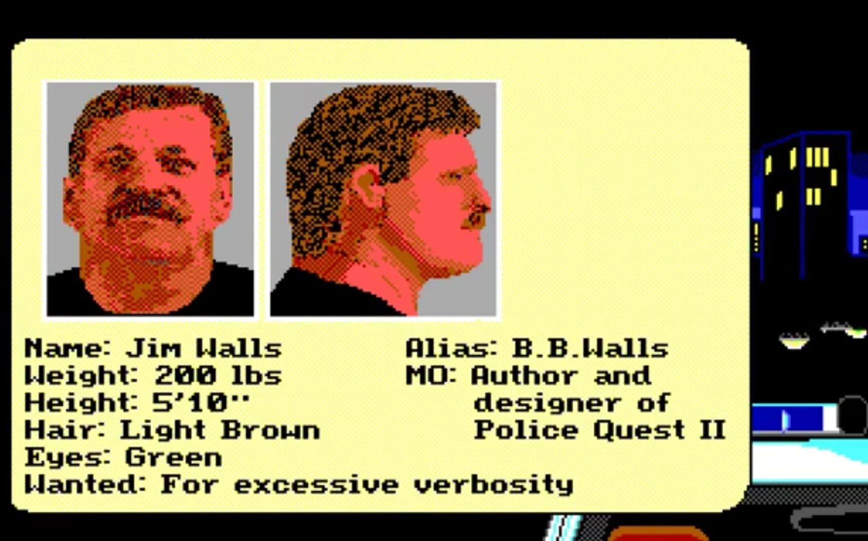 Police Quest II: The Vengeance screenshot 4