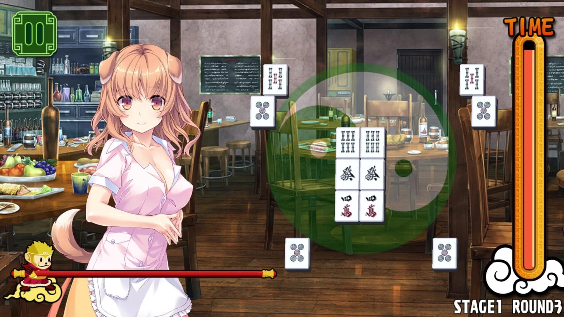 Pretty Girls Mahjong Solitaire: Green screenshot 4