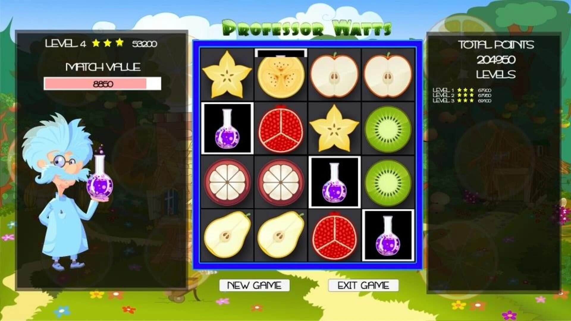 Professor Watts Memory Match: Fresh Fruit screenshot 2