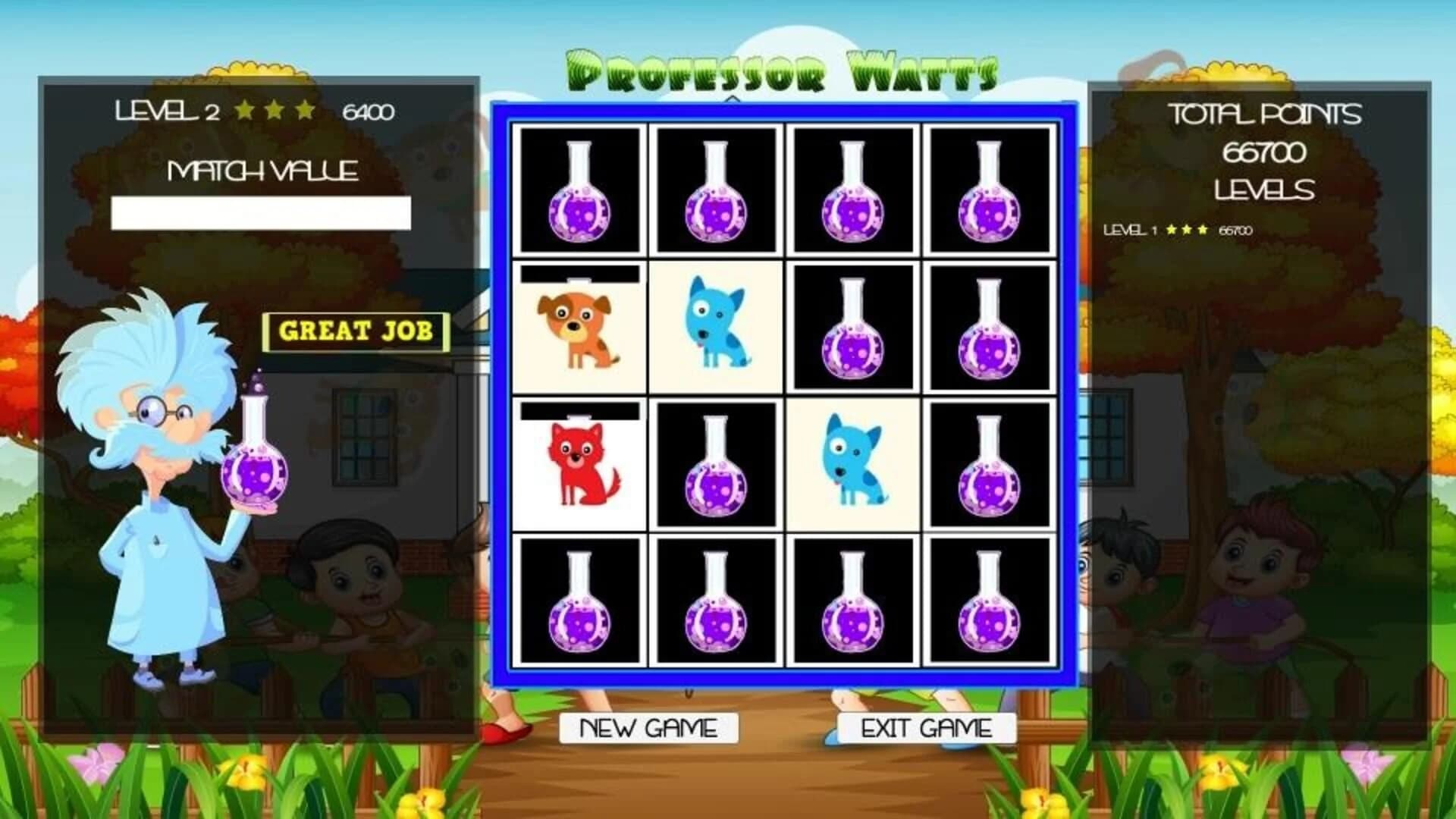 Professor Watts Memory Match: Puppies screenshot 3
